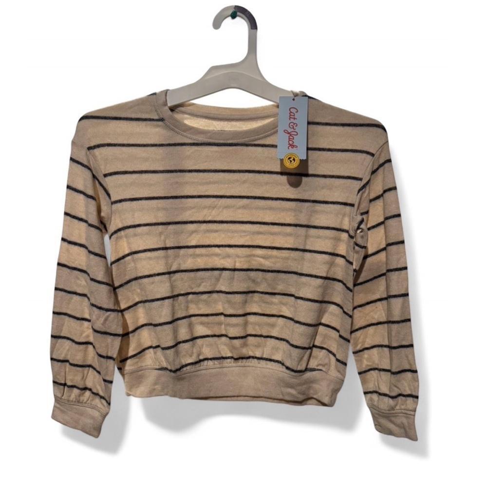 2pcs Cat & Jack Beige and Black Striped Top